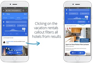Google testing vacation rentals callout on Hotel Ads
